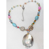 Fashionable Gemstone with Shell Pendant, Necklaces:about 17.7-inch long, Sold by Strand