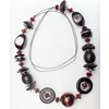 Fashionable Necklaces Cotton wax cord with Acrylic Beads, Necklaces:about 35.5-inch long, Sold by Strand