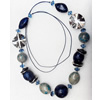 Fashionable Necklaces Cotton wax cord with Acrylic Beads, Necklaces:about 35.5-inch long, Sold by Strand