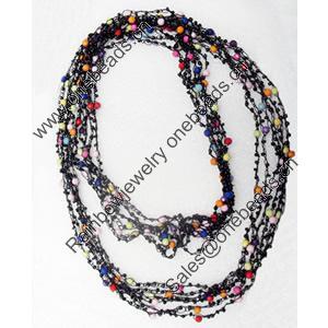 Fashionable Necklaces with Cord, Necklaces:about 35.5-inch long, Sold by Strand