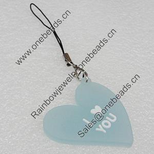 PU Leather Key Chain, Heart 38x38mm, Sold by PC