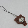 PU Leather Key Chain, Bear 40x32mm, Sold by PC