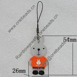 PU Leather Key Chain, Bear 54x26mm, Sold by PC