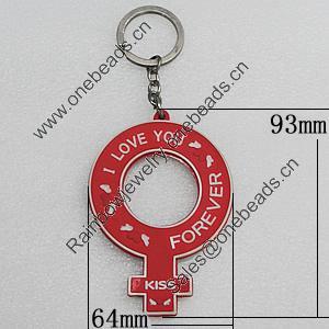 PU Leather Key Chain, 93x64mm, Sold by PC