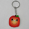 Key Chain, Iron Ring with Wood Charm, Vegetable 45x39mm, Sold by PC