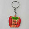 Key Chain, Iron Ring with Wood Charm, Vegetable 45x42mm, Sold by PC