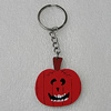 Key Chain, Iron Ring with Wood Charm, Vegetable 45x42mm, Sold by PC