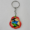 Key Chain, Iron Ring with Wood Charm, Vegetable 45x40mm, Sold by PC