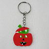 Key Chain, Iron Ring with Wood Charm, Vegetable 44x42mm, Sold by PC