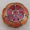 Cloisonne Beads, Flat Round 19x7mm Hole:1.5mm, Sold by PC 