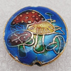 Cloisonne Beads, Flat Round 17x6mm Hole:1.5mm, Sold by PC 