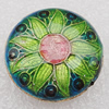 Cloisonne Beads, Flat Round 20x7mm Hole:1.5mm, Sold by PC 