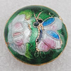Cloisonne Beads, Flat Round 19x8mm Hole:1.5mm, Sold by PC 