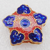 Cloisonne Beads, Star 20x8mm Hole:1.5mm, Sold by PC 