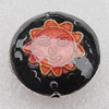 Cloisonne Beads, Flat Round 19x8mm Hole:1.5mm, Sold by PC 