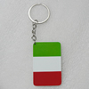 Key Chain, Iron Ring with Wood Charm, Rectangle 58x37mm, Sold by PC