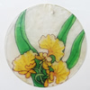 Shell Pendant, Flat Round, 25mm, Hole:Approx 1mm, Sold by Bag