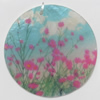 Shell Pendant, Flat Round, 30mm, Hole:Approx 1mm, Sold by Bag