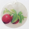 Shell Pendant, Flat Round, 50mm, Hole:Approx 1mm, Sold by Bag