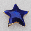 Cloisonne Beads, Star 18x5mm Hole:1.5mm, Sold by PC 