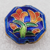 Cloisonne Beads, Polygon 19x8mm Hole:1.5mm, Sold by PC 