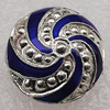 Cloisonne Beads, Flat Round 15x10mm Hole:1.5mm, Sold by PC 