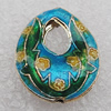 Cloisonne Beads, Teardrop 17x20x6mm Hole:1.5mm, Sold by PC 