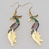 Cloisonne Earrings, Animal 49x14mm, Sold by Dozen