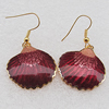 Cloisonne Earrings, Sectory 28x24mm, Sold by PC 