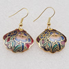 Cloisonne Earrings, 23x22mm, Sold by PC 