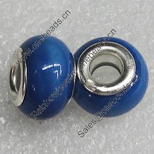 Ceramics Beads European, European Style, 14x10mm Hole:5mm, Sold by Bag