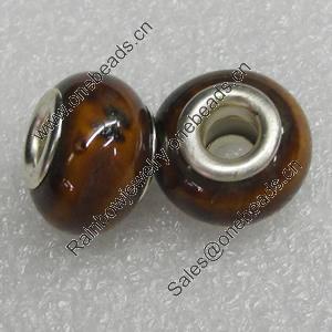 Ceramics Beads European, European Style, 13x9mm Hole:5mm, Sold by Bag