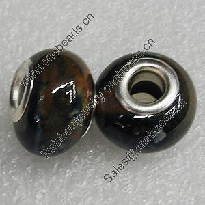 Ceramics Beads European, European Style, 15x11mm Hole:6mm, Sold by Bag