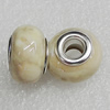 Ceramics Beads European, European Style, 15x11mm Hole:6mm, Sold by Bag