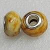 Ceramics Beads European, European Style, 15x11mm Hole:6mm, Sold by Bag