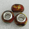 Ceramics Beads European, European Style, 15x11mm Hole:6mm, Sold by Bag