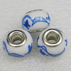 Ceramics Beads European, European Style, 15x11mm Hole:6mm, Sold by Bag