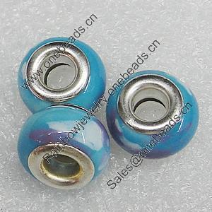 Ceramics Beads European, European Style, 15x11mm Hole:6mm, Sold by Bag