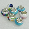 Ceramics Beads European, European Style, Mix Color, 15x11mm Hole:6mm, Sold by Bag