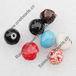 Ceramics Beads, Mix Style, 18mm-19x17mm Hole:2.5mm, Sold by Bag