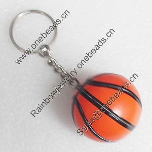 Plastic Key Chain, Football 40mm, Sold by PC