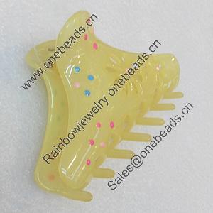Fashional hair Clip with Plastic, 87x58mm, Sold by Group