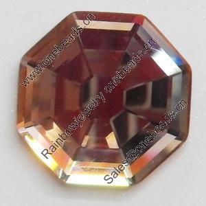 Crystal Cabochons, Polygon, 25mm, Sold by Bag
