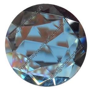 Crystal Cabochons, Flat Round, 35mm, Sold by Bag
