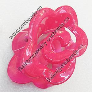 Fashional hair Clip with Plastic, Flower 77x52mm, Sold by Group
