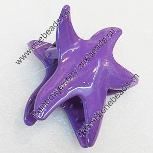 Fashional hair Clip with Plastic, Star 88mm, Sold by Group