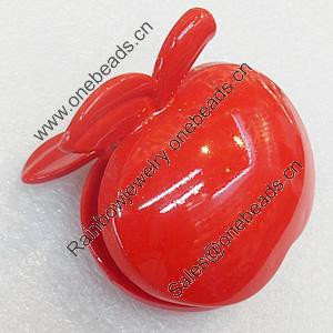 Fashional hair Clip with Plastic, Apple 60x57mm, Sold by Group