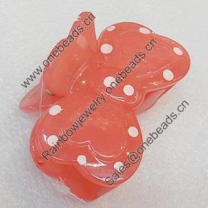 Fashional hair Clip with Plastic, Bowknot 69x46mm Sold by Group