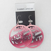 Iron Earrings, Flat Round 46mm, Sold by Group