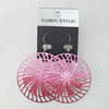 Iron Earrings, Flat Round 46mm, Sold by Group